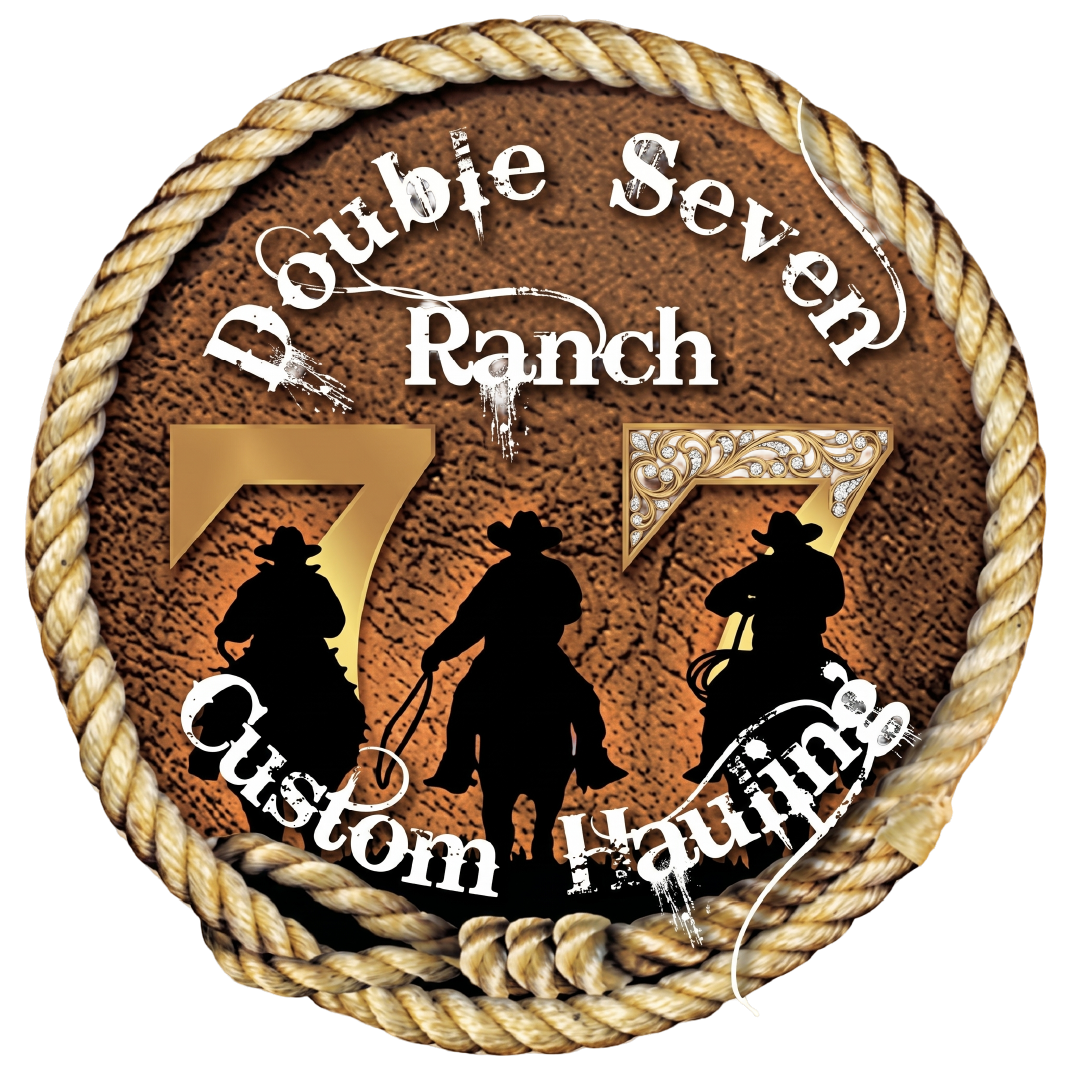 Double Seven Ranch Custom Hauling Western rope logo